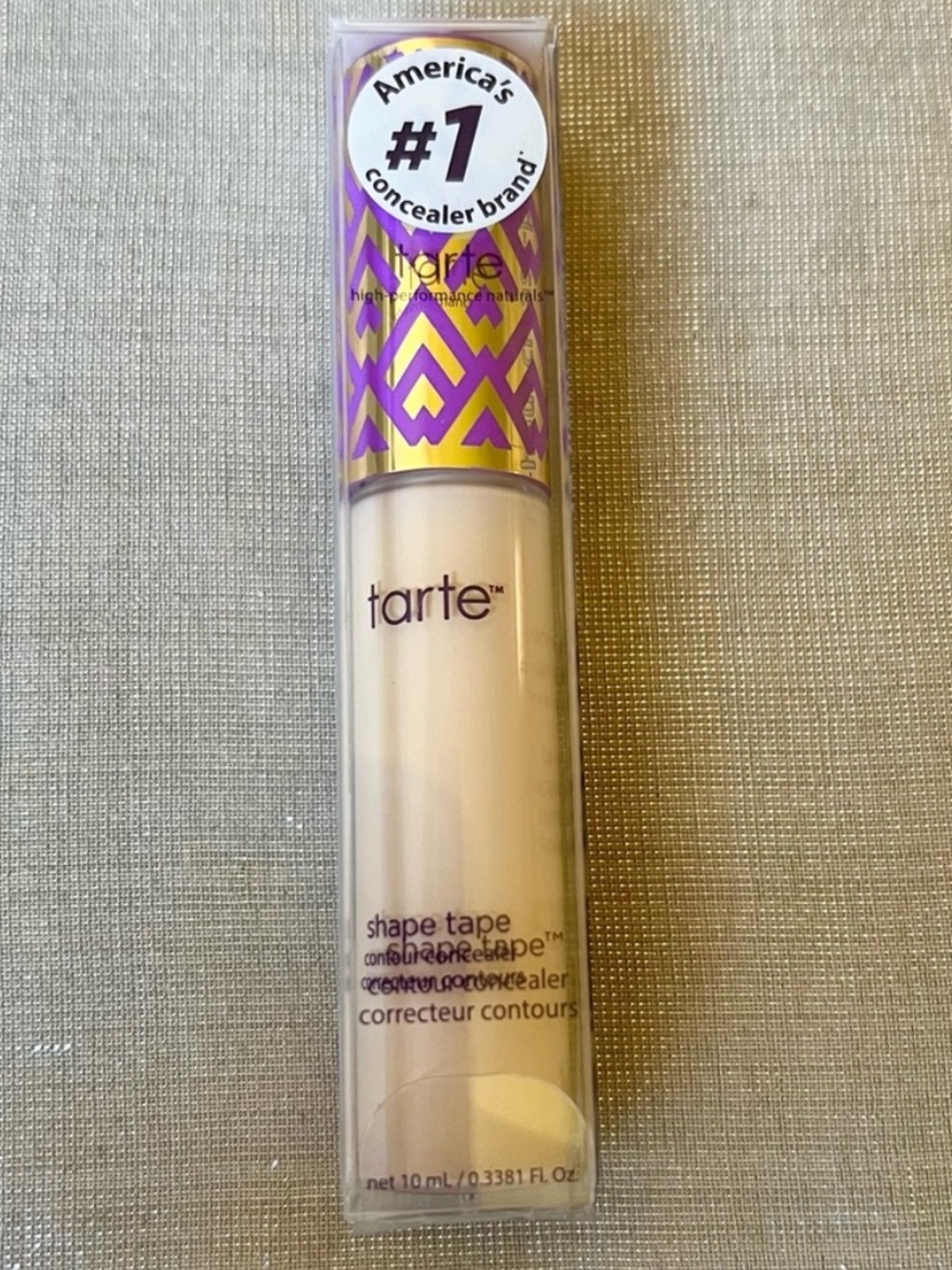 tarte Shape Tape Concealer – Light Cream with Purple & Gold Cap